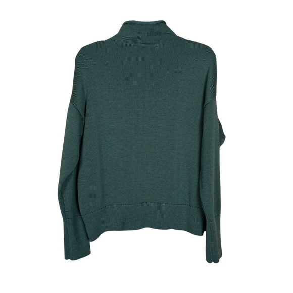 Industry Republic Women’s S Green High Mock Neck Sweater Silk Cashmere Classic - Picture 7 of 8